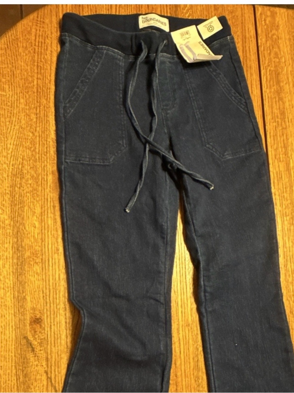 No Boundaries Navy Blue Pull-On Denim Joggers